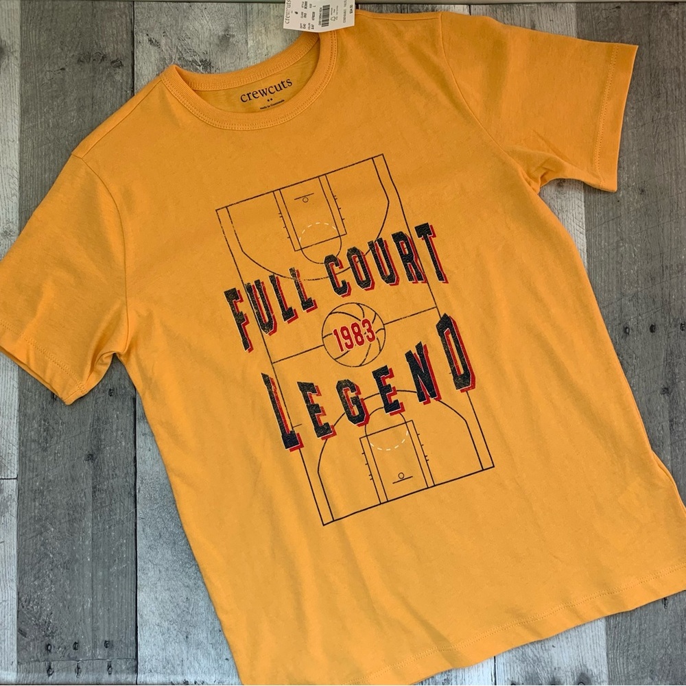 NWT Crew Cuts Boys' Graphic Tee: "Full Court Legend" Size Large - 1571